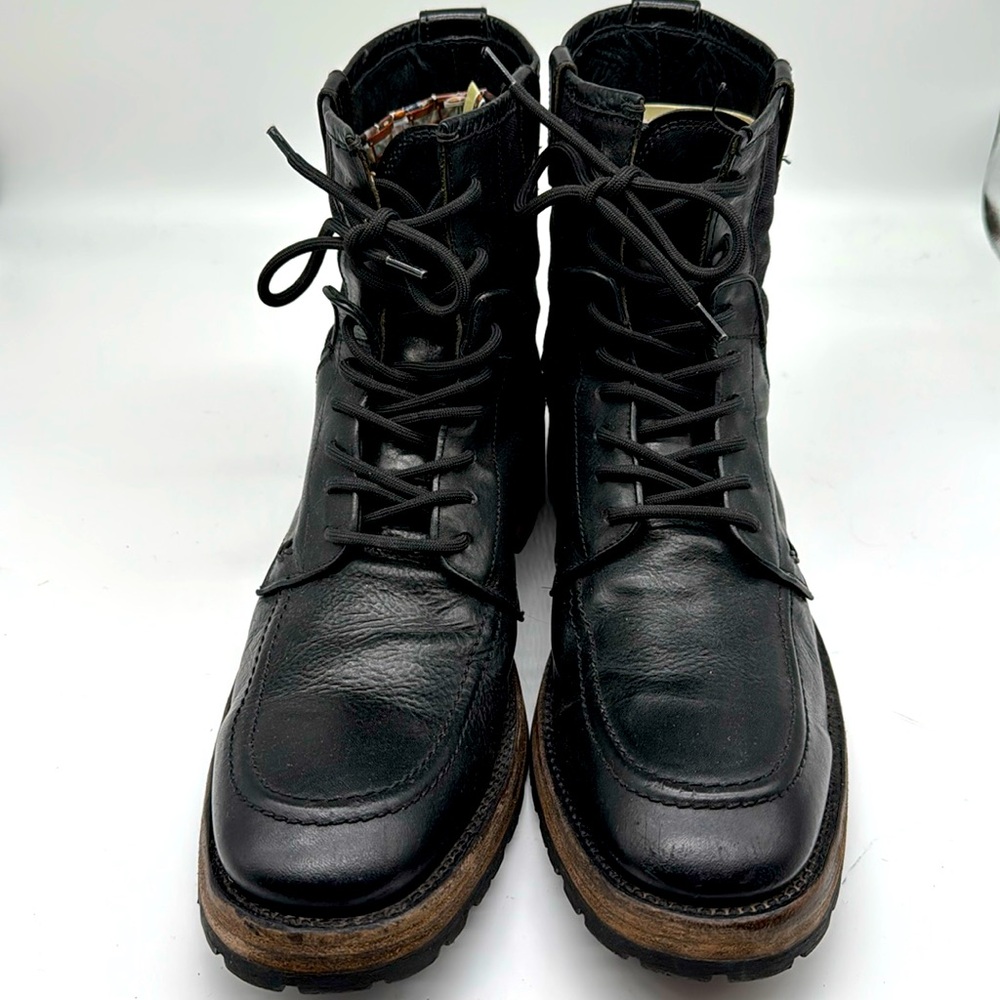John Varvatos 10. Black leather boots.